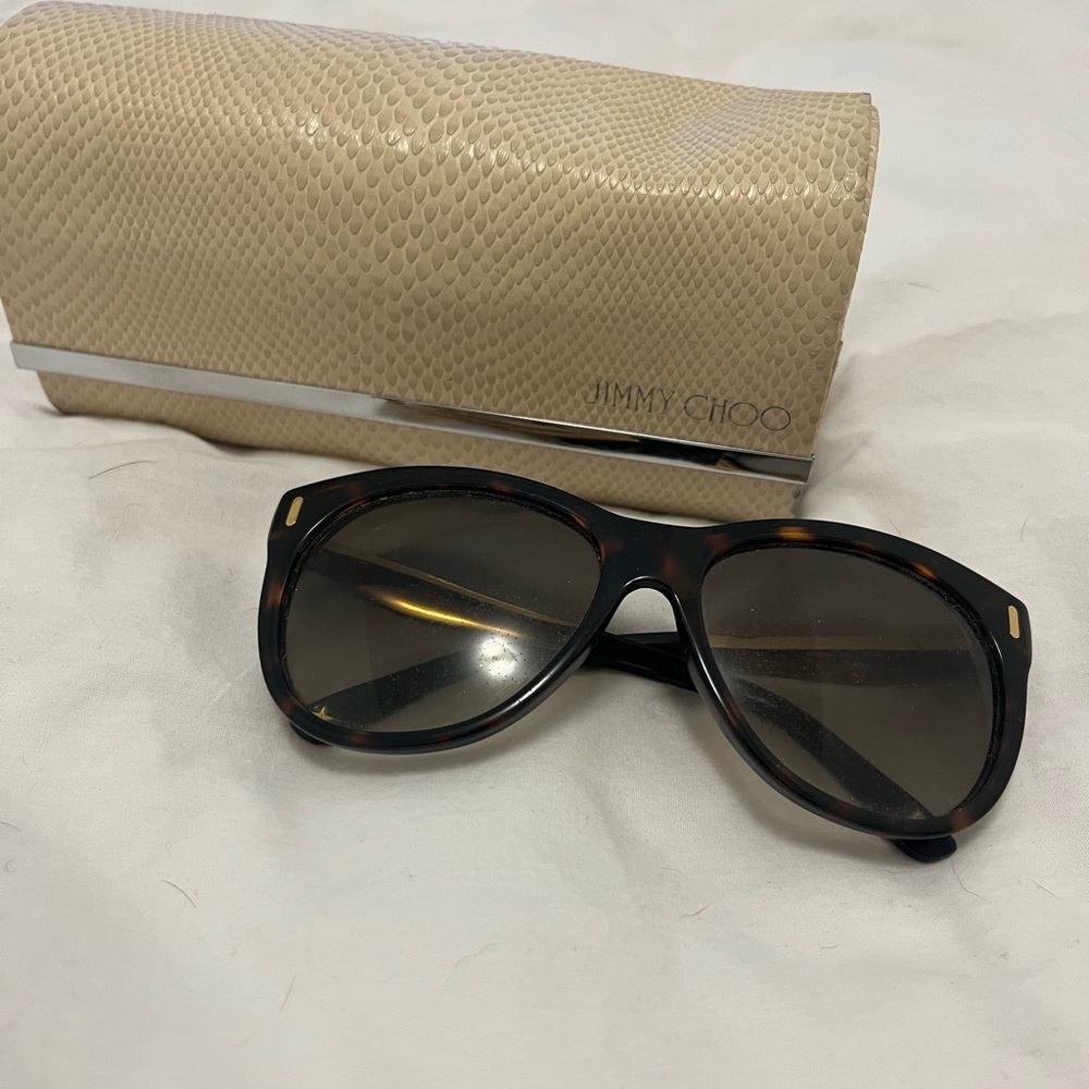 Jimmy Choo Tortoise Shell & Gold Sunglasses